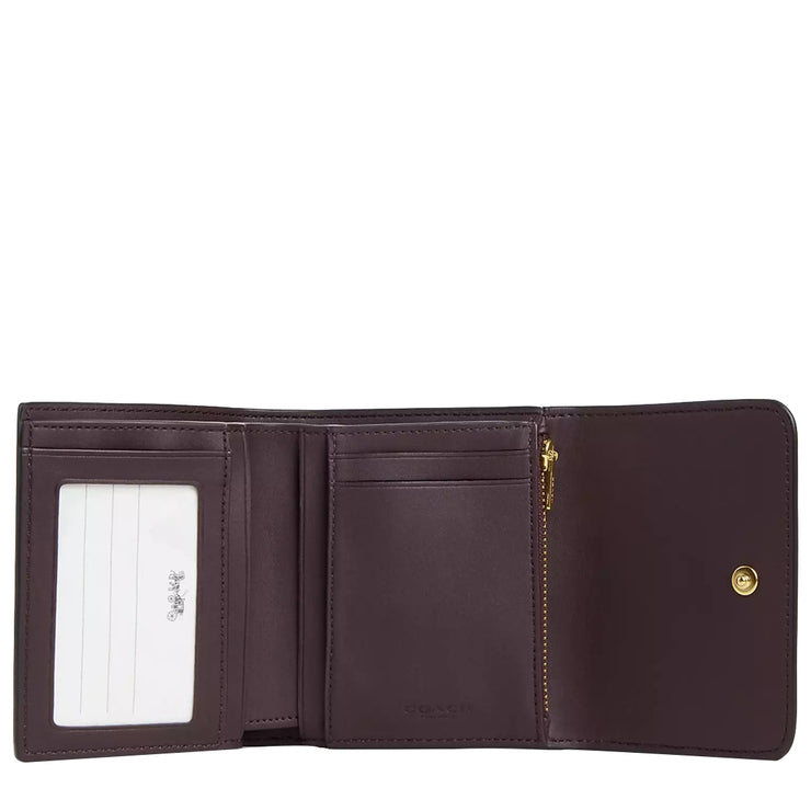 Buy Coach Small Trifold Wallet In Blocked Signature Canvas In Brown/ Dark Pine CE930 Online in Singapore | PinkOrchard.com