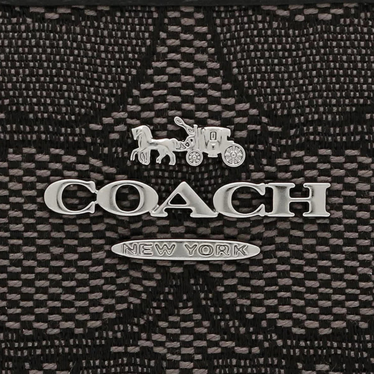Buy Coach Small Zip Around Wallet In Signature Jacquard in Black Smoke Black Multi CH389