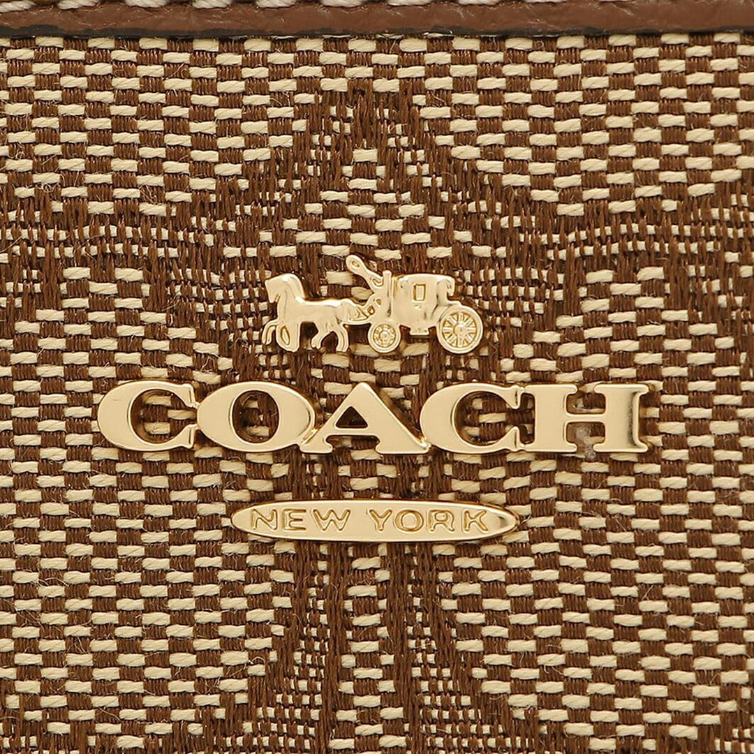 Buy Coach Small Zip Around Wallet In Signature Jacquard in Khaki