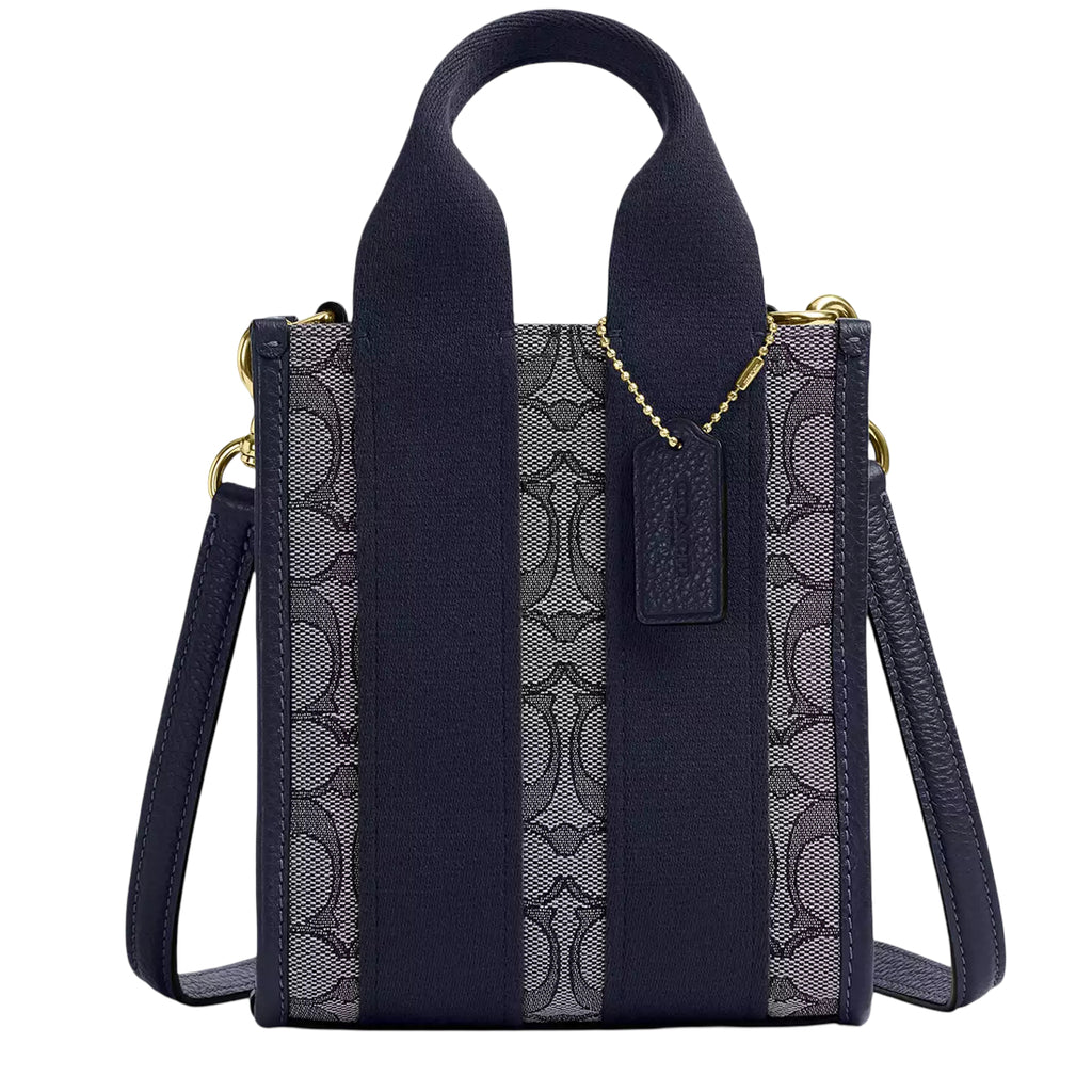 Coach Smith Mini Tote Bag In Signature Jacquard - Midnight Navy