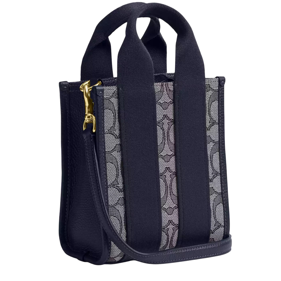Coach Smith Mini Tote Bag In Signature Jacquard - Midnight Navy