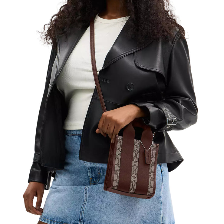 Coach Smith Mini Tote Bag In Signature Jacquard - Oak/ Maple CCL75 ...