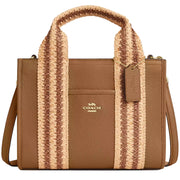 Front View of Coach Smith Tote Bag 24- Honey Brown Multi CBG91