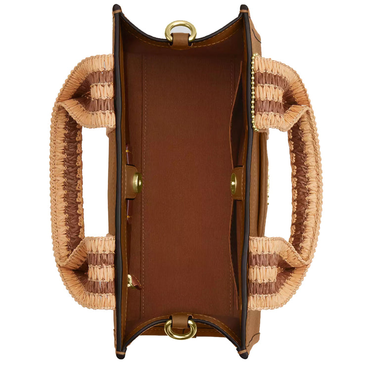 Interior View of Coach Smith Tote Bag 24- Honey Brown Multi CBG91