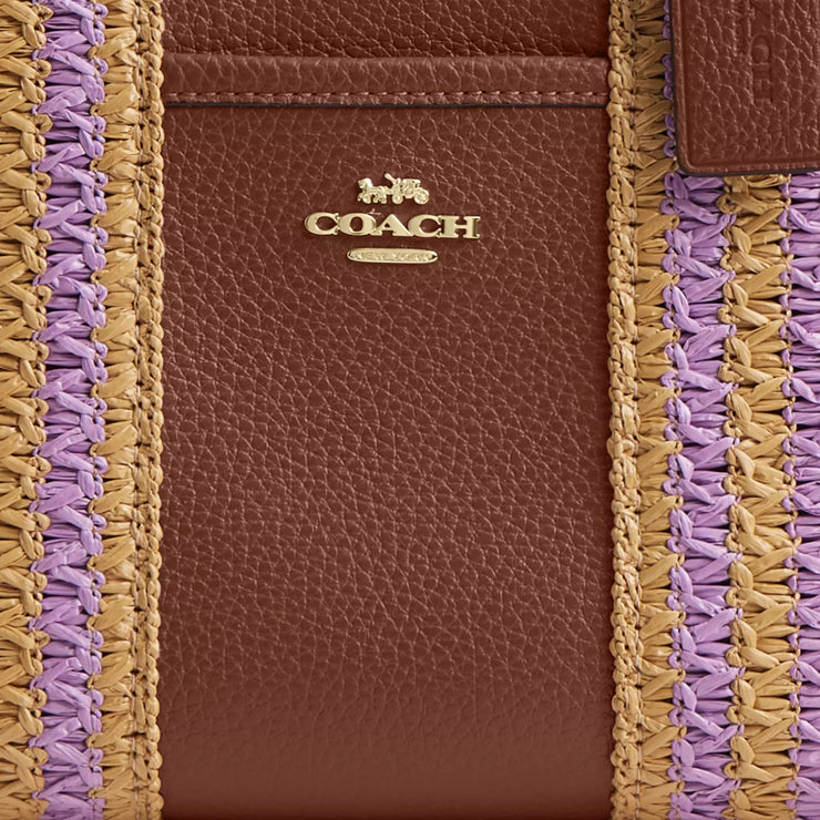 Closeup of Coach Smith Tote Bag 24- Redwood Multi CBG91