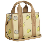 Side View of Coach Smith Tote Bag 24 With Lemon Print - Garden Glade Multi CAR79