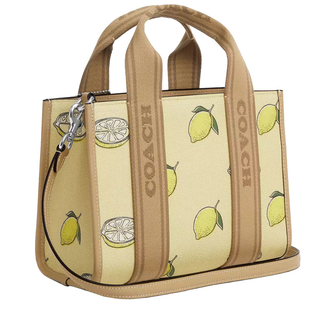 Side View of Coach Smith Tote Bag 24 With Lemon Print - Garden Glade Multi CAR79