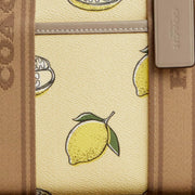 Closeup of Coach Smith Tote Bag 24 With Lemon Print - Garden Glade Multi CAR79