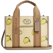 Front View of Coach Smith Tote Bag 24 With Lemon Print - Garden Glade Multi CAR79