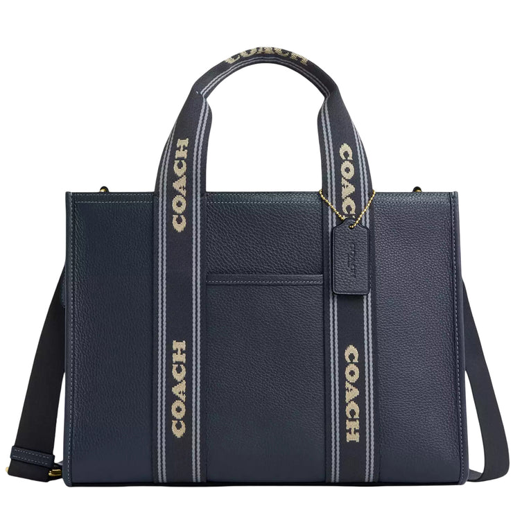 Front View of Coach Smith Tote Bag - Denim Multi CBM10