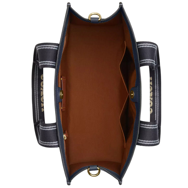 Interior View of Coach Smith Tote Bag - Denim Multi CBM10