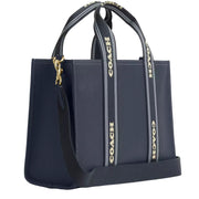 Side View of Coach Smith Tote Bag - Denim Multi CBM10