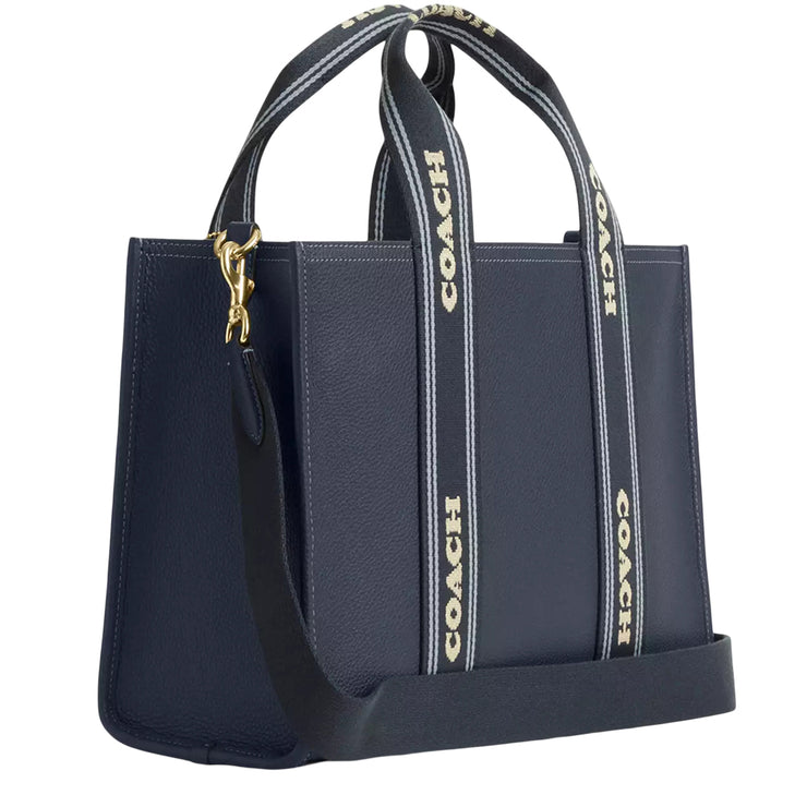 Side View of Coach Smith Tote Bag - Denim Multi CBM10