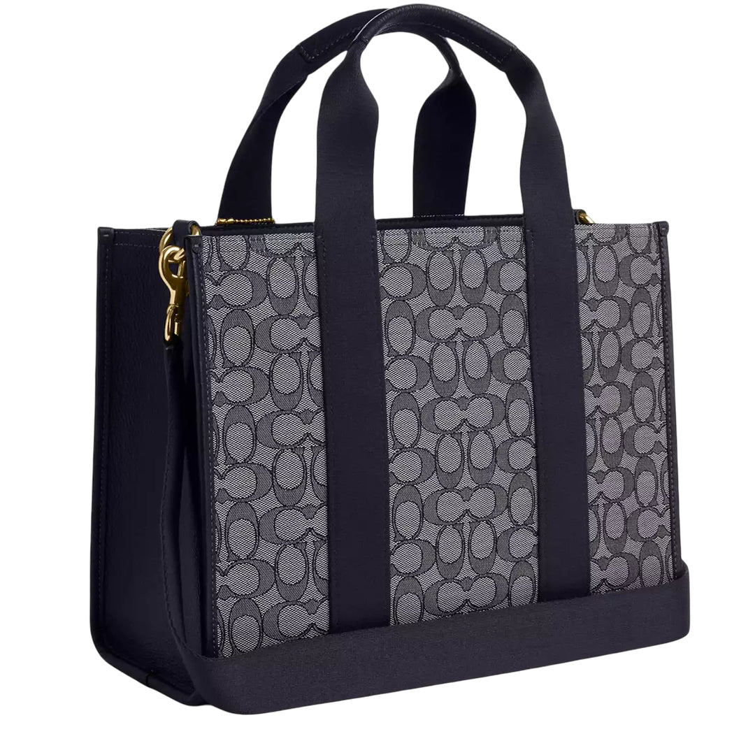 Coach Smith Tote Bag In Signature Jacquard - Navy/ Midnight Navy