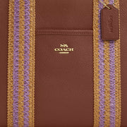Closeup of Coach Smith Tote Bag - Redwood Multi CBG90