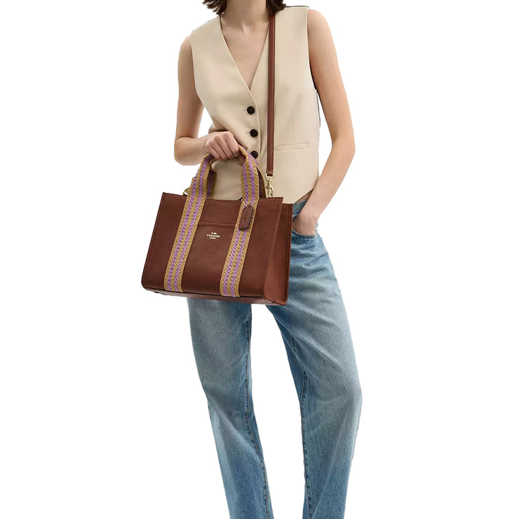 Model Wearing Coach Smith Tote Bag - Redwood Multi CBG90