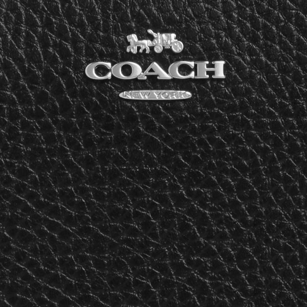 Closeup of Coach Snap Wallet - Black CBO77