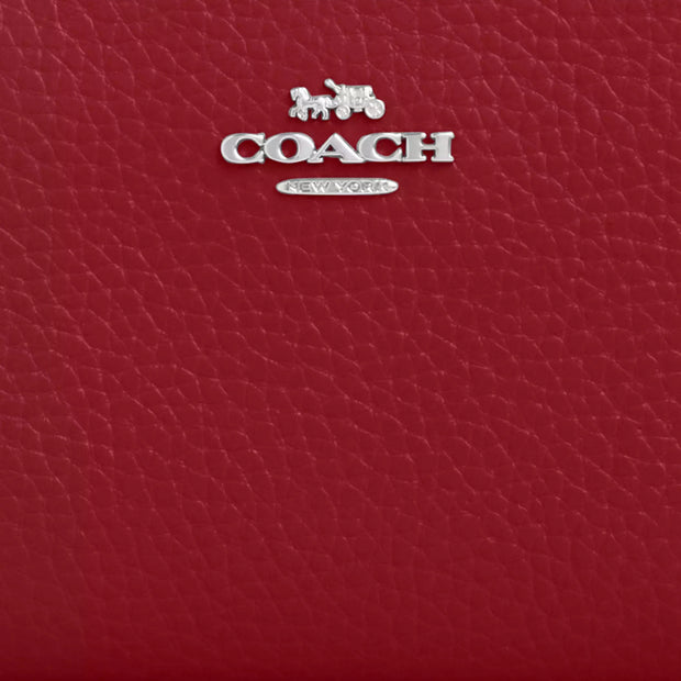 Closeup of Coach Snap Wallet - Dark Cardinal CBO77