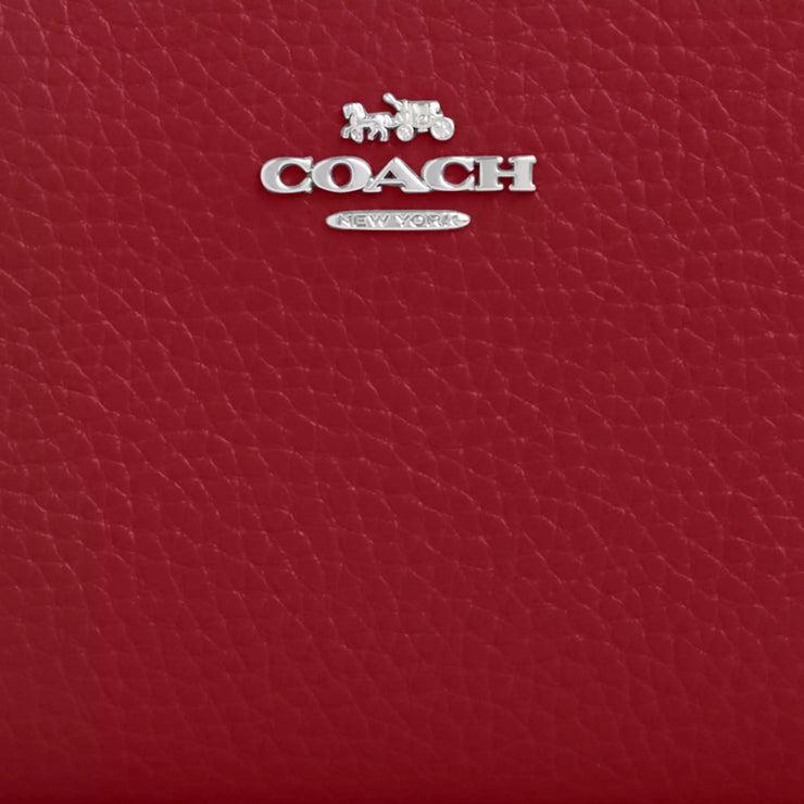 Closeup of Coach Snap Wallet - Dark Cardinal CBO77