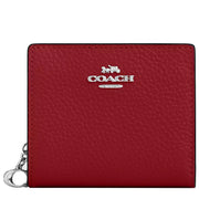 Front View of Coach Snap Wallet - Dark Cardinal CBO77