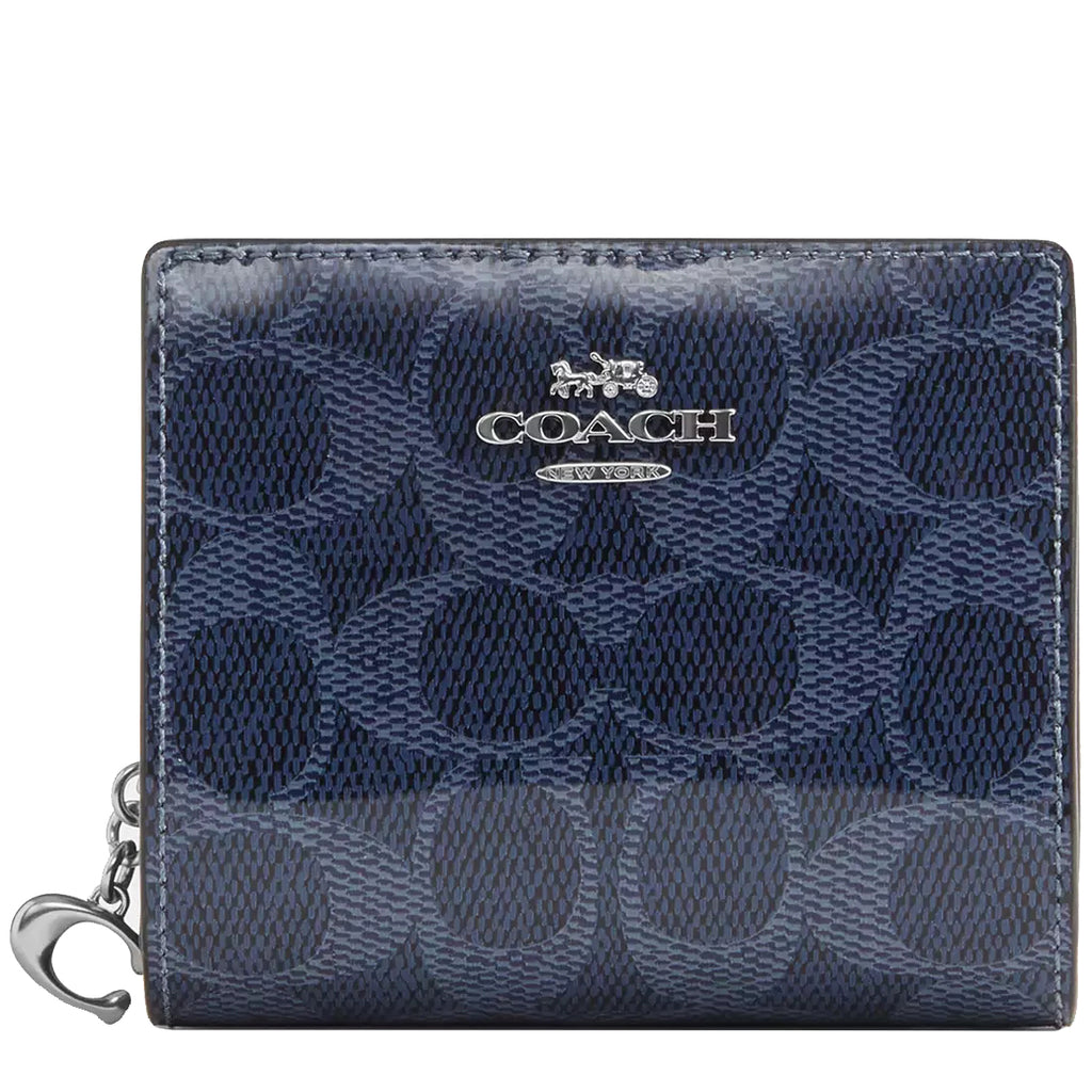 【Coach】Snap Wallet In Signature Canvas/Dark Denim Buy Coach Snap Wallet In Signature Canvas With Banana Print