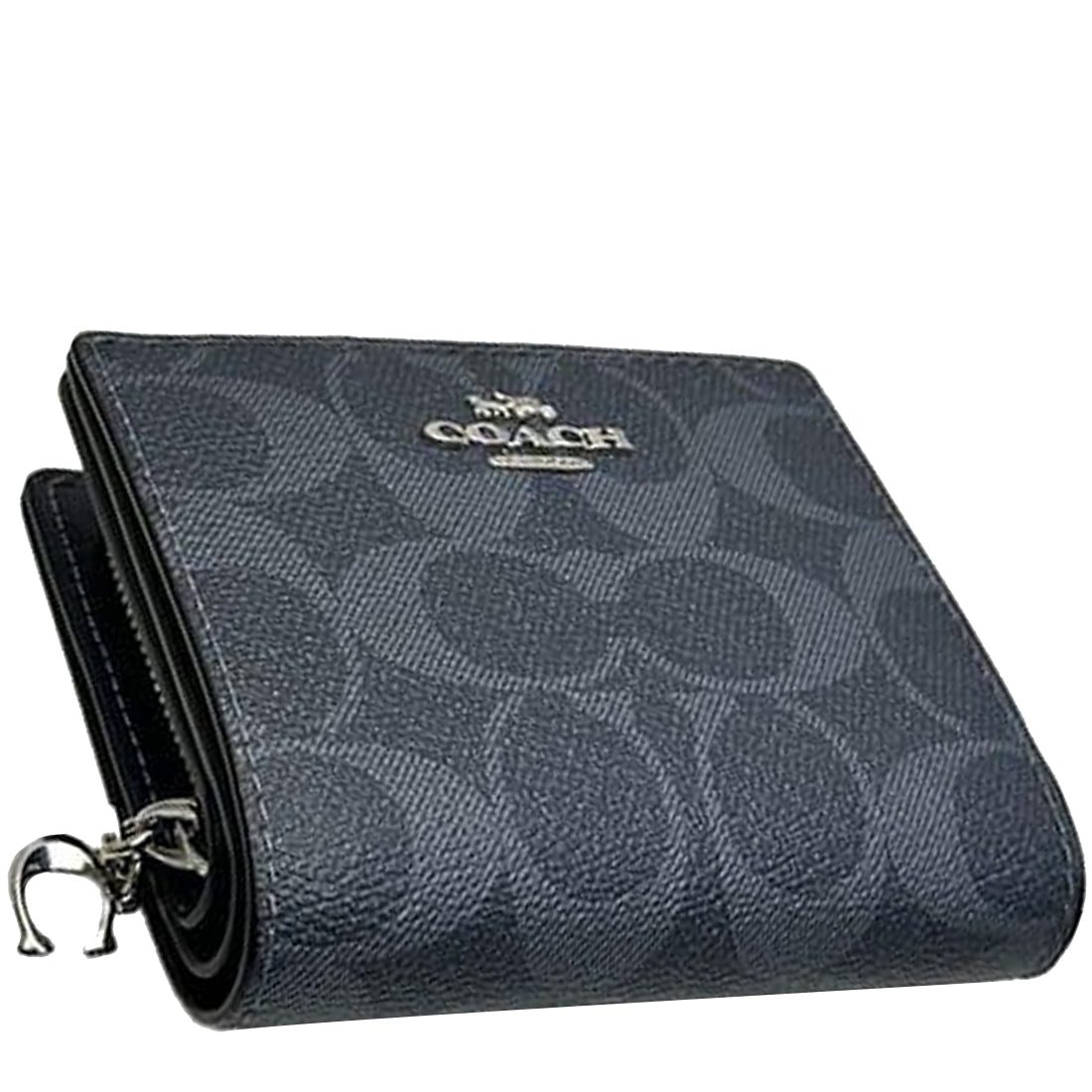 Buy Coach Snap Wallet In Signature Canvas in Denim/ Midnight Navy C3309 ...