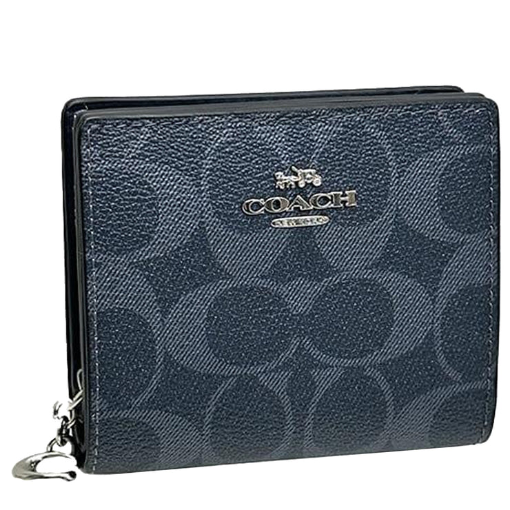 Buy Coach Snap Wallet In Signature Canvas in Denim/ Midnight Navy C3309 Online in Singapore | PinkOrchard.com