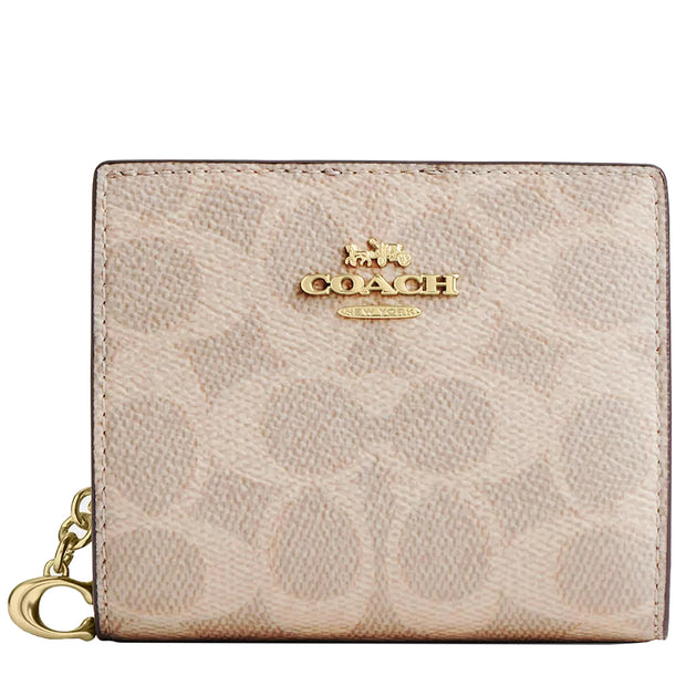 Buy Coach Snap Wallet In Signature Canvas in Sand/ Chalk CW789 Online in Singapore | PinkOrchard.com