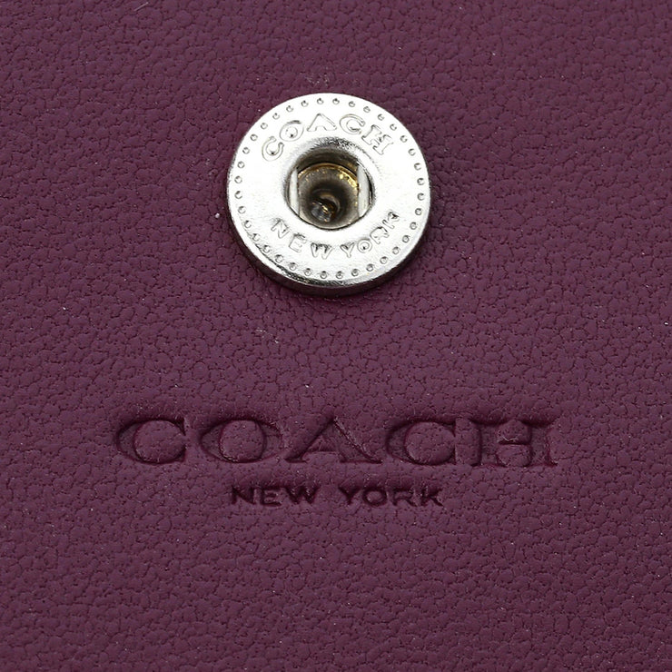 Buy Coach Snap Wallet In Signature Canvas With Country Floral Print in Graphite/ Deep Berry CM973 Online in Singapore | PinkOrchard.com