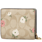 Buy Coach Snap Wallet In Signature Canvas With Floral Print in Light Khaki/ Chalk Multi CR969 Online in Singapore | PinkOrchard.com