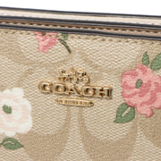 Buy Coach Snap Wallet In Signature Canvas With Floral Print in Light Khaki/ Chalk Multi CR969 Online in Singapore | PinkOrchard.com