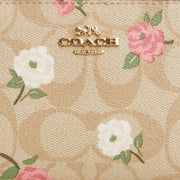 Buy Coach Snap Wallet In Signature Canvas With Floral Print in Light Khaki/ Chalk Multi CR969 Online in Singapore | PinkOrchard.com