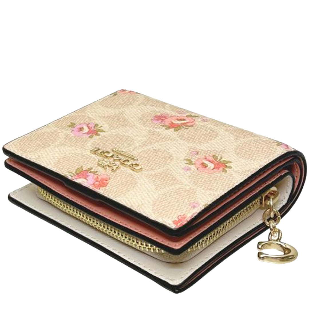 Buy Coach Snap Wallet In Signature Canvas With Floral Print