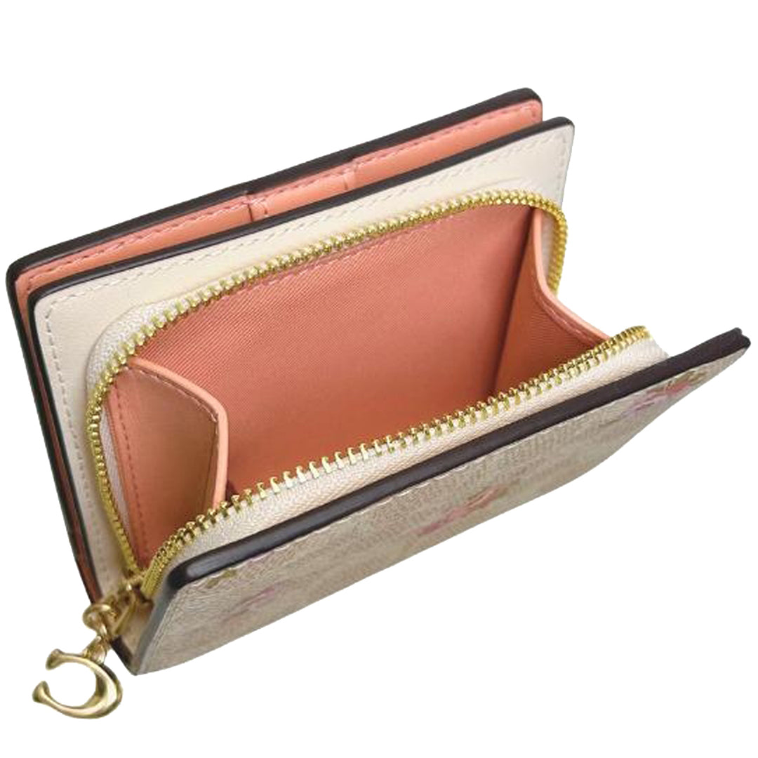 Buy Coach Snap Wallet In Signature Canvas With Floral Print