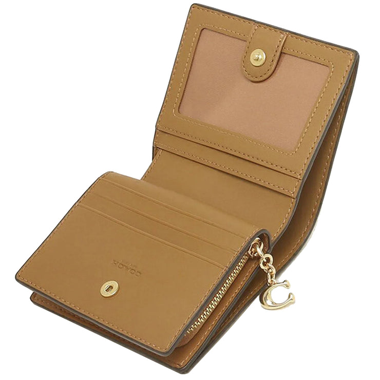 Buy Coach Snap Wallet In Signature Canvas in Light Khaki/ Light Saddle C3309 Online in Singapore | PinkOrchard.com