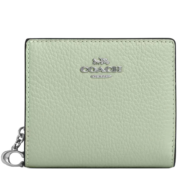 Front View of Coach Snap Wallet - Pistachio C2862