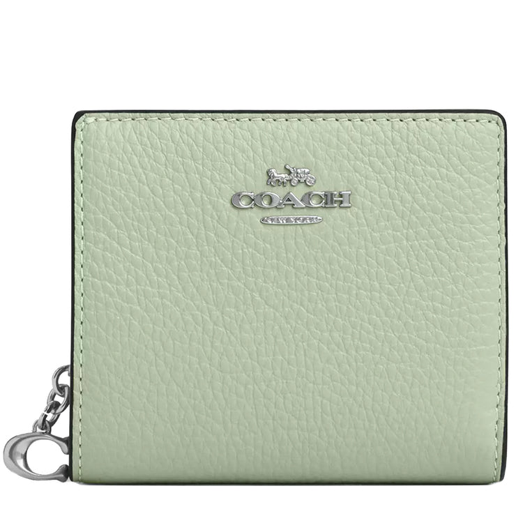 Front View of Coach Snap Wallet - Pistachio C2862