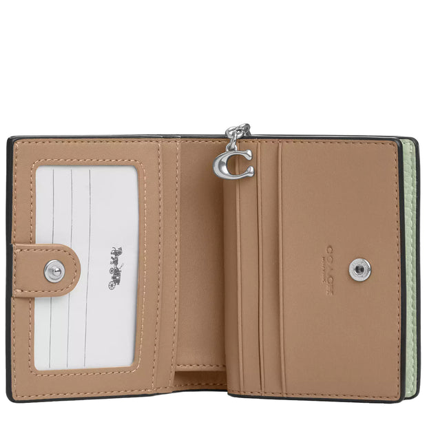 Front View of Coach Snap Wallet - Pistachio C2862