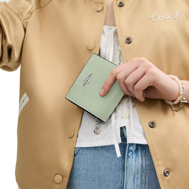 Front View of Coach Snap Wallet - Pistachio C2862