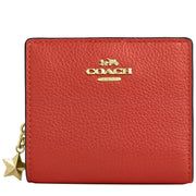 Front View of Coach Snap Wallet With Charm - Mango CBO74