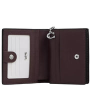 Inside View of Coach Snap Wallet With Floral Print - Chalk/ Black Multi CBO76