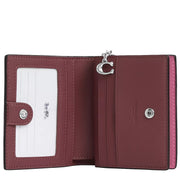 Interior View of Coach Snap Wallet With Floral Print - Pink Multi CBO75