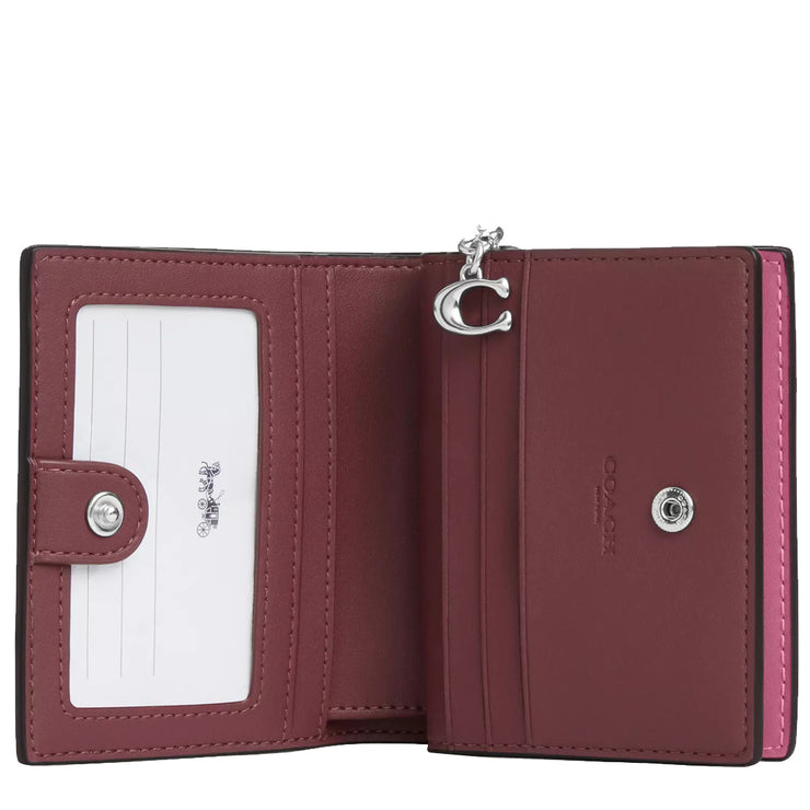 Interior View of Coach Snap Wallet With Floral Print - Pink Multi CBO75