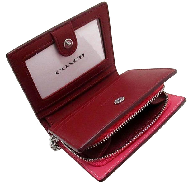 Interior View of Coach Snap Wallet With Floral Print - Pink Multi CBO75