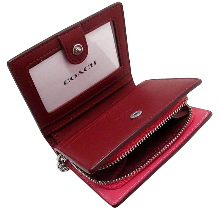 Interior View of Coach Snap Wallet With Floral Print - Pink Multi CBO75