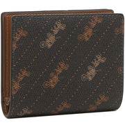 Coach Snap Wallet With Horse And Carriage Dot Print in Black C4104