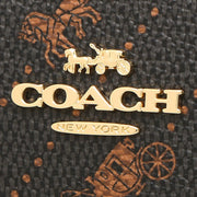 Coach Snap Wallet With Horse And Carriage Dot Print in Black C4104