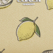 Closeup of Coach Snap Wallet With Lemon Print - Garden Glade Multi CAP19
