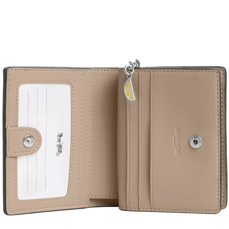 Interior View of Coach Snap Wallet With Lemon Print - Garden Glade Multi CAP19