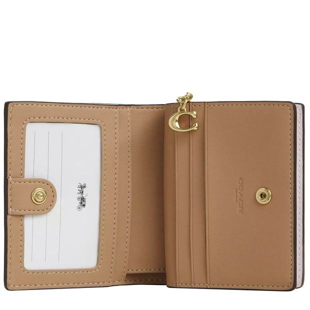 Interior View of Coach Snap Wallet With Shell Print - Chalk Multi CBO73
